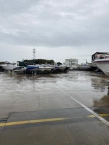 台風接近中。