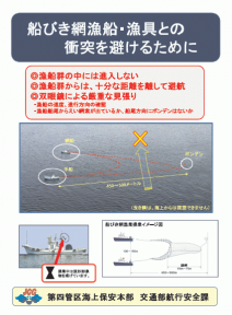 船びき網漁船・漁具との衝突を避けるために