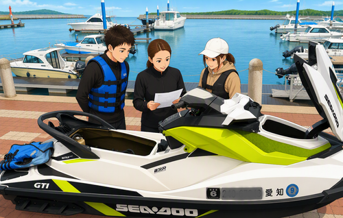 水上バイク免許スクールの講習風景