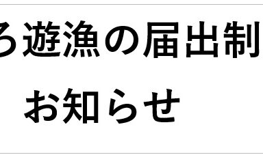 くろまぐろ遊漁の届出制に関するお知らせ