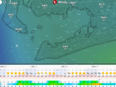 三河湾　週末天気予報