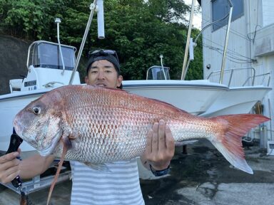 【スズキマリーナ熊本】初タイラバで75ｃｍ真鯛（レンタルボート）